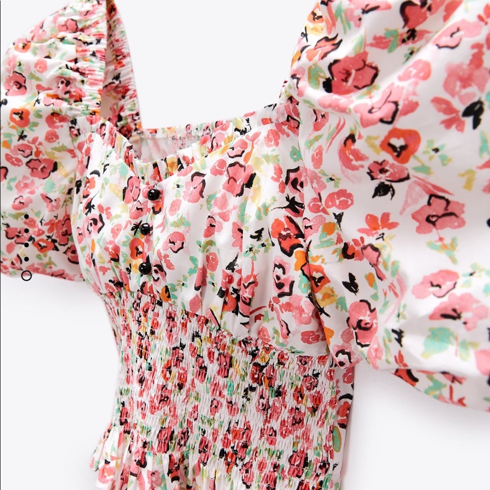 Zara Elastic Trim Print Top - image 2